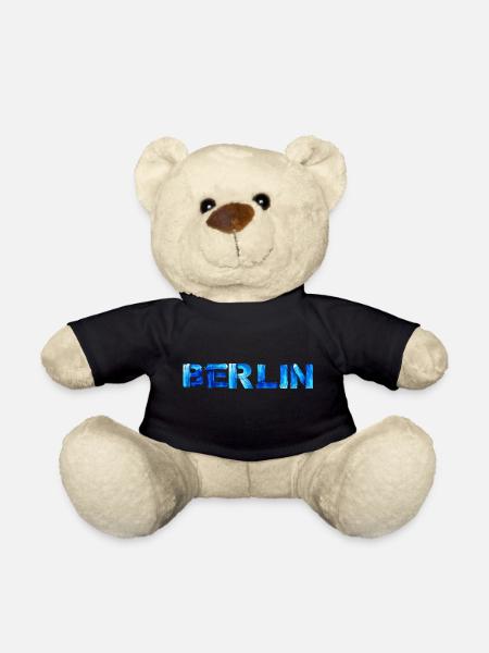 Berlin Vibes: Stadt im Schriftzug - Teddy - Schwarz