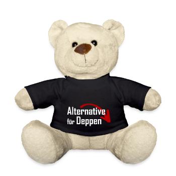 AfD: Alternative für Deppen - Teddy - Schwarz - Vorne