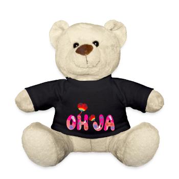 oh ja text adrettes rosa - Nounours - noir - Devant
