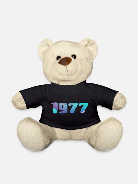 1977 Geburtstagsgeschenk Jahrgang 1977 Retro 1977 - Teddy - Schwarz