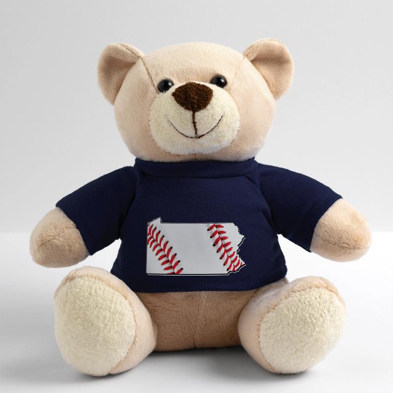 Baseball in the Pennsylvania State Map Teddy Bear
