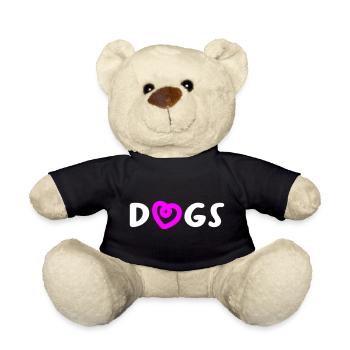 Dogs Herz Hunde Hundeliebe Liebe Love Wauwau Fan - Teddy - Schwarz - Vorne