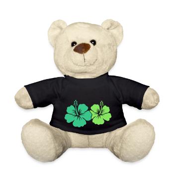 Hibiscus Flower - Teddy Bear - black - Front