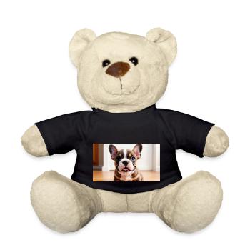 French Bulldog Welpe verspielt mit schönen Augen - Teddy - Schwarz - Vorne