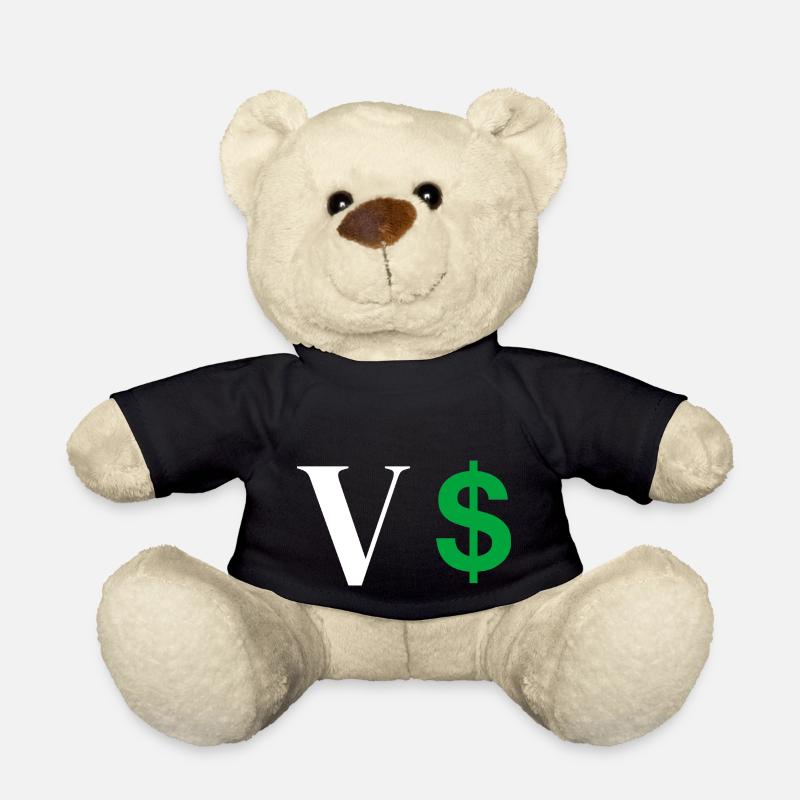 Buchstabe v Dollar - Teddy - Schwarz