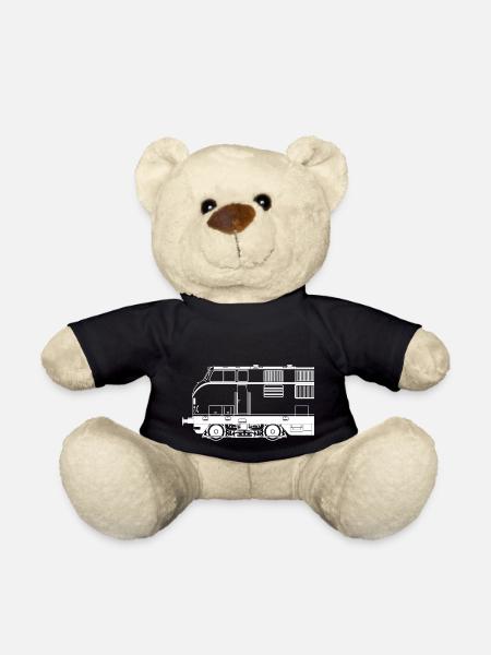BR 221 line half white - Teddy Bear - black