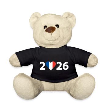J’aime la France 2026, vacances en France 2026 - Nounours - noir - Devant