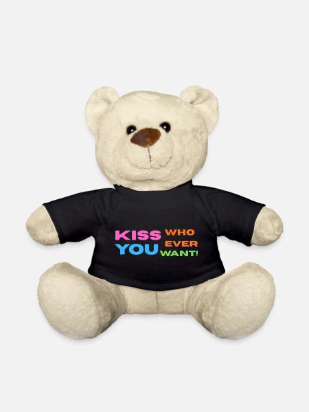 Fierté / CSD / LGBTQ+ Design « Kiss » - Nounours - noir
