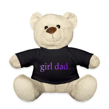 Girl Dad Gift Paternity - Teddy Bear - black - Front