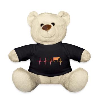 Kuh Sonnenuntergang Herzschlag Kuh Bauer - Teddy - Schwarz - Vorne