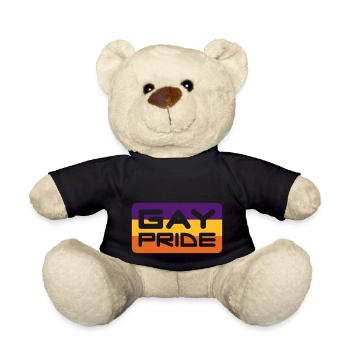 Gay Pride - Teddy - Schwarz - Vorne
