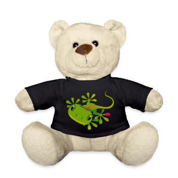a gecko - Teddy Bear - black - Front