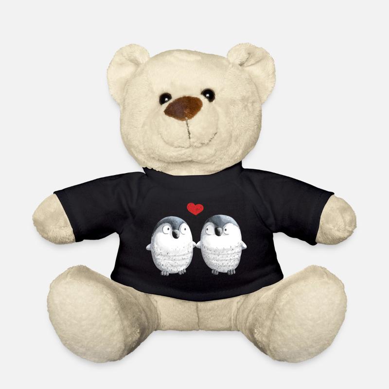 Pinguine in Love - Pinguin - Vogel - Liebe - Herz - Teddy - Schwarz