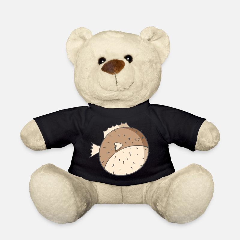 pufferfish - Teddy Bear - black