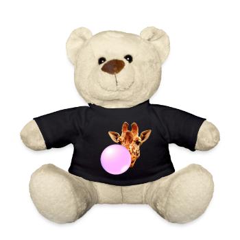 Giraffe Mit Kaugummi - Teddy - Schwarz - Vorne