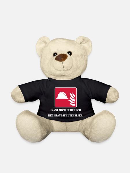 Lasst mich durch ich bin Brandschutzhelfer (weiß) - Teddy - Schwarz