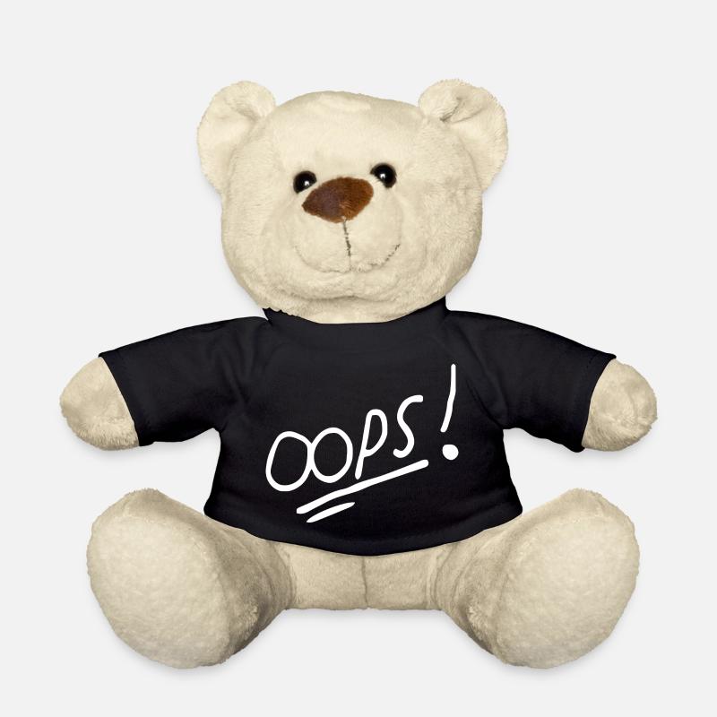 Vibrant Oops Conception de texte manuscrit - Nounours - noir