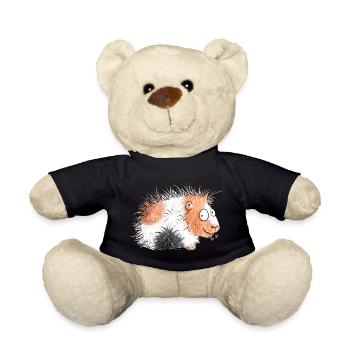 Cochon inde avec marguerites i cadeau - Nounours - noir - Devant