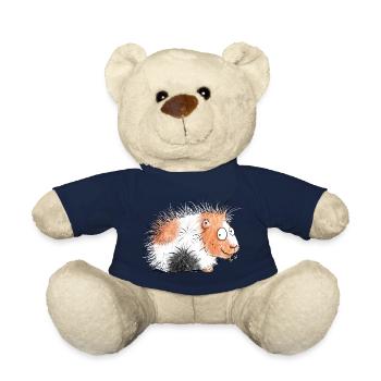 Cochon inde avec marguerites i cadeau - Nounours - bleu marine - Devant