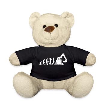 Baggerfahrer Baggerführer Evolution Geschenk - Teddy - Schwarz - Vorne
