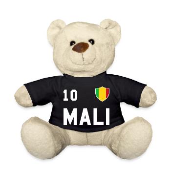 Équipe de football du drapeau du Mali cadeau d'équipe - Nounours - noir - Devant