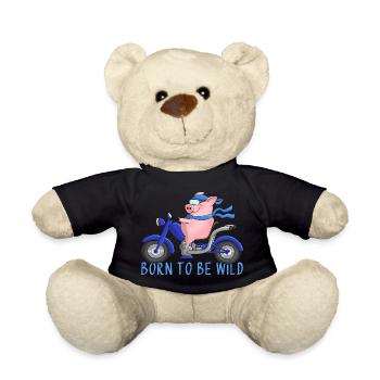 Ulkiger Motorradfahrer - Teddy - Schwarz - Vorne