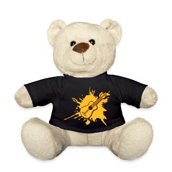 guitar splatter dab drip graffiti color coo - Teddy Bear - black - Front