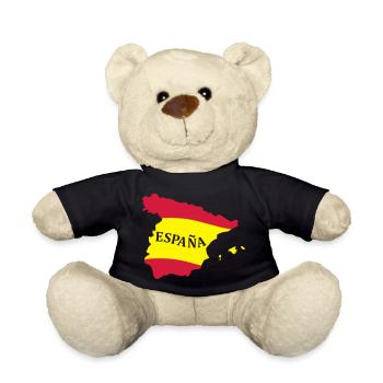 Karte Spanien, Spain, Map, Flag Map Spain - Teddy Bear - black - Front