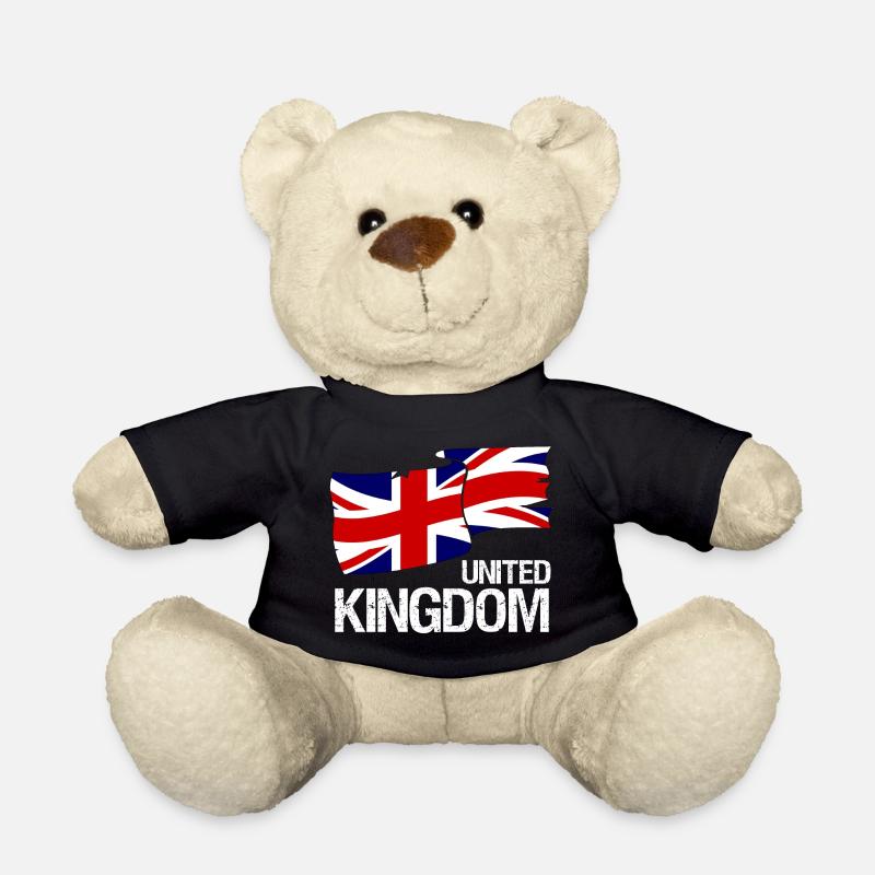 Great Britain Union Jack Flag - Design - Teddy Bear - black