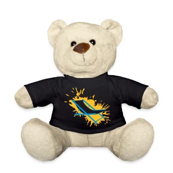 splashes beach chair color drops blobs liegestu - Teddy Bear - black - Front
