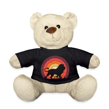 A lion - Teddy Bear - black - Front