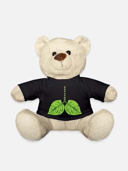 Breathe - nature - écolo -vert - Tshirt respirant - Nounours - noir
