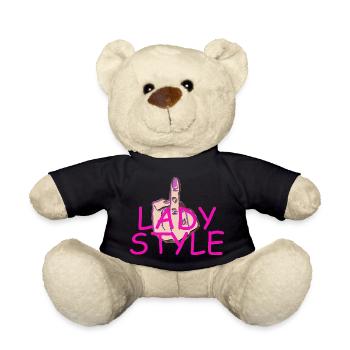 Lady Style Mittelfinger - Teddy - Schwarz - Vorne