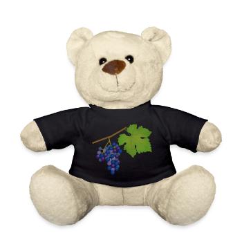 Raisin, vigne, automne - Nounours - noir - Devant