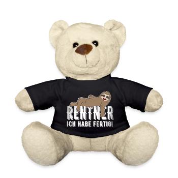 Rentner Ich Habe Fertig Faultier - Teddy - Schwarz - Vorne