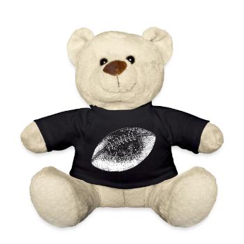 American Football Sport Fan Geschenkidee - Teddy - Schwarz - Vorne