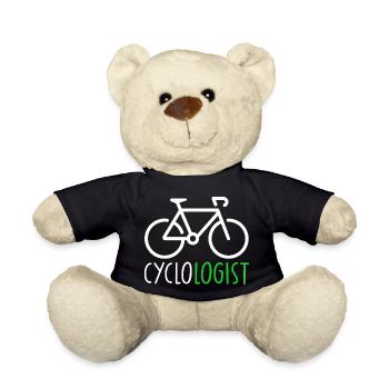 cyclologist / humour sport cyclisme vélo - Nounours - noir - Devant