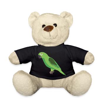 Parrot green - Teddy Bear - black - Front