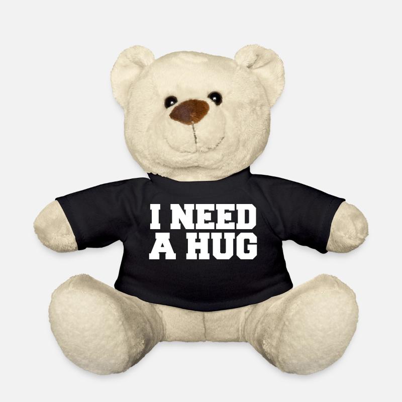 I Need A Hug - Umarmung Corona Geschenk Spruch - Teddy - Schwarz