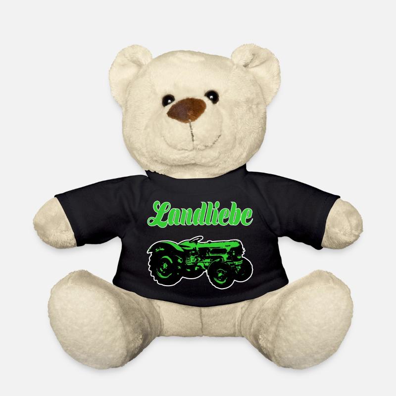 Landliebe Traktor Grasgrün - Teddy - Schwarz