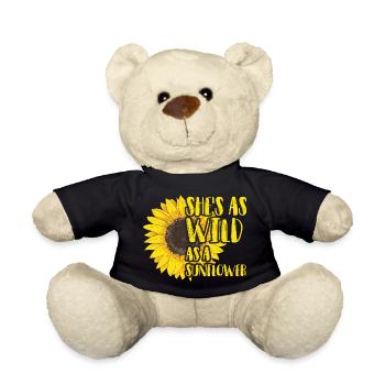 It is as wild as a sunflower. - Teddy Bear - black - Front
