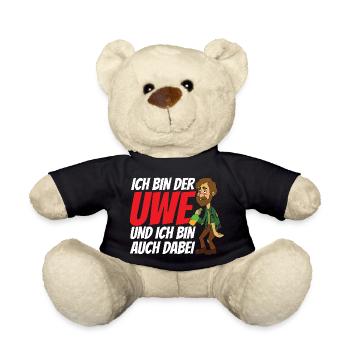 Ich bin der Uwe und bin auch dabei - Teddy - Schwarz - Vorne