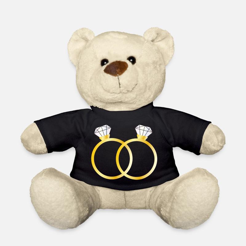 Deux bagues de diamants - Nounours - noir