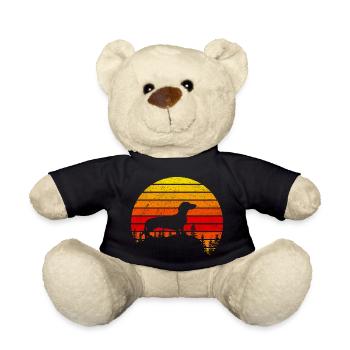 Teckel chien de toit coucher du soleil - Nounours - noir - Devant