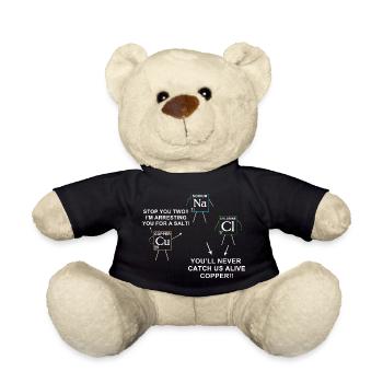 Chemical Element Pun for Chemistry Lovers - Teddy Bear - black - Front