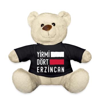 Erzincan 24 Türkei Turkiye Geschenk Urlaub TR Türk - Teddy - Schwarz - Vorne