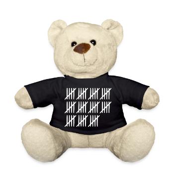 55. Geburtstag Strichliste 55 Jahre alt - Teddy - Schwarz - Vorne