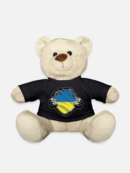 Ukraine Design for Ukraine Fans - Teddy Bear - black