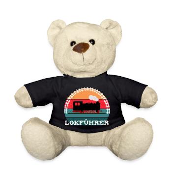 Lokführer Eisenbahn Dampflok - Teddy - Schwarz - Vorne