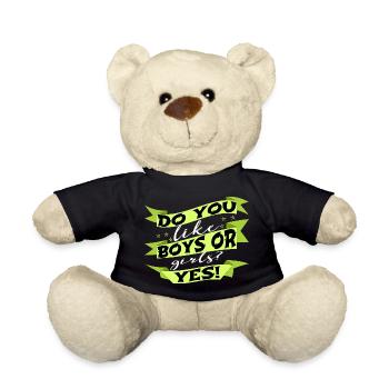 bisexuality joke gender roles quote - Nounours - noir - Devant